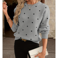 Ladies' Polka Dot Knit Jumper | Chic, Comfy, Year-Round Essential