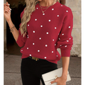 Ladies' Polka Dot Knit Jumper | Chic, Comfy, Year-Round Essential
