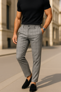 Elegant Checked Men's Trousers | Comfortable, Tailored Fit, Versatile Style