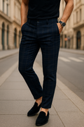 Elegant Checked Men's Trousers | Comfortable, Tailored Fit, Versatile Style