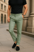 Elegant Checked Men's Trousers | Comfortable, Tailored Fit, Versatile Style