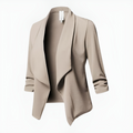 Chic Tailored Women's Blazer with Asymmetrical Front | Comfortable Fit, Versatile Style