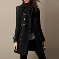 Women's Long Classic Trench Coat | Elegant, Warm, Versatile Design