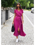 Women's Boho Wrap Summer Dress | Midi