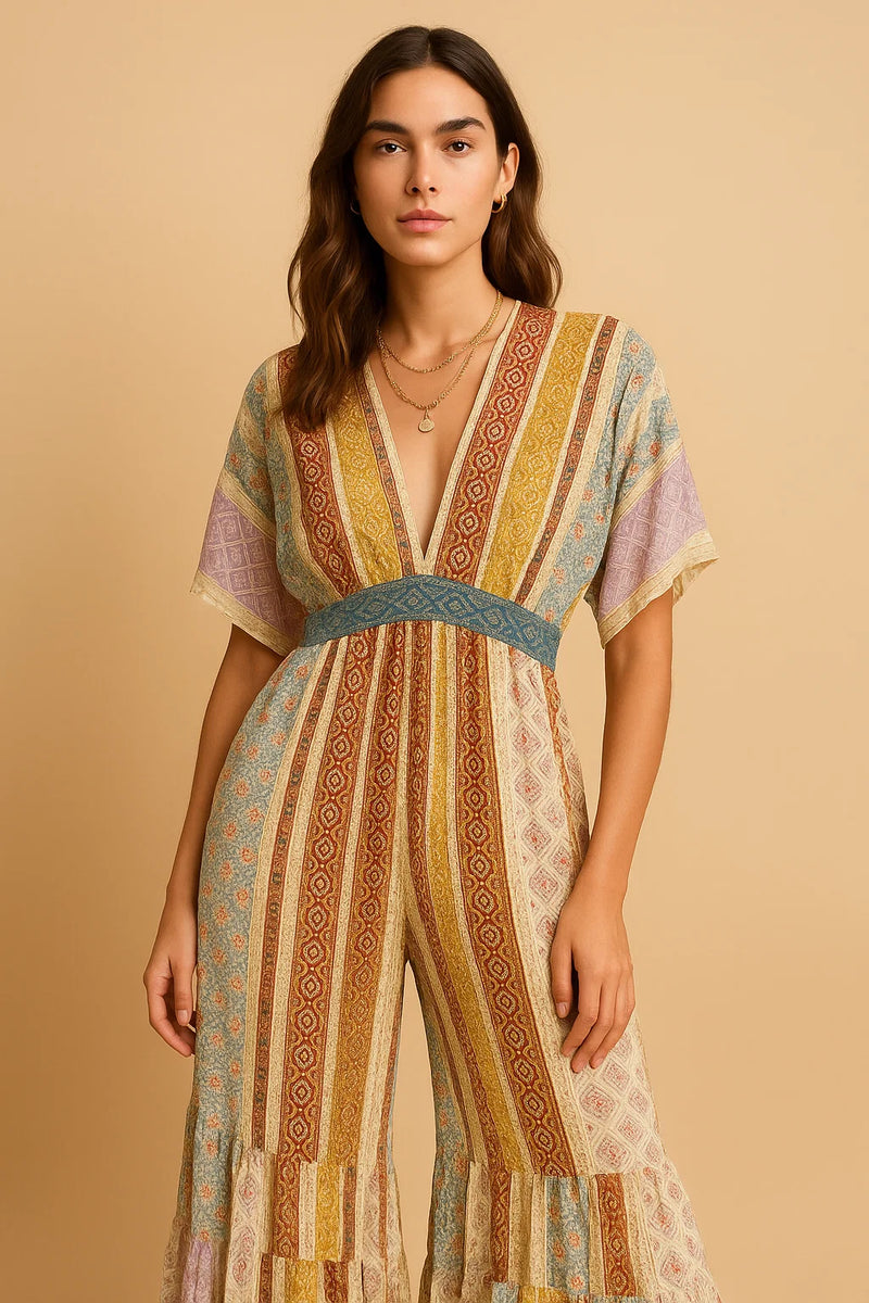 Chic Women's Bohemian Jumpsuit | Stylish, Comfortable, Versatile Fit