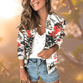 Elegant Floral Print Women's Jacket | Stylish, Warm, Versatile