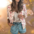 Elegant Floral Print Women's Jacket | Stylish, Warm, Versatile