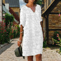 Women's Elegant Embroidered Summer Dress | Mini