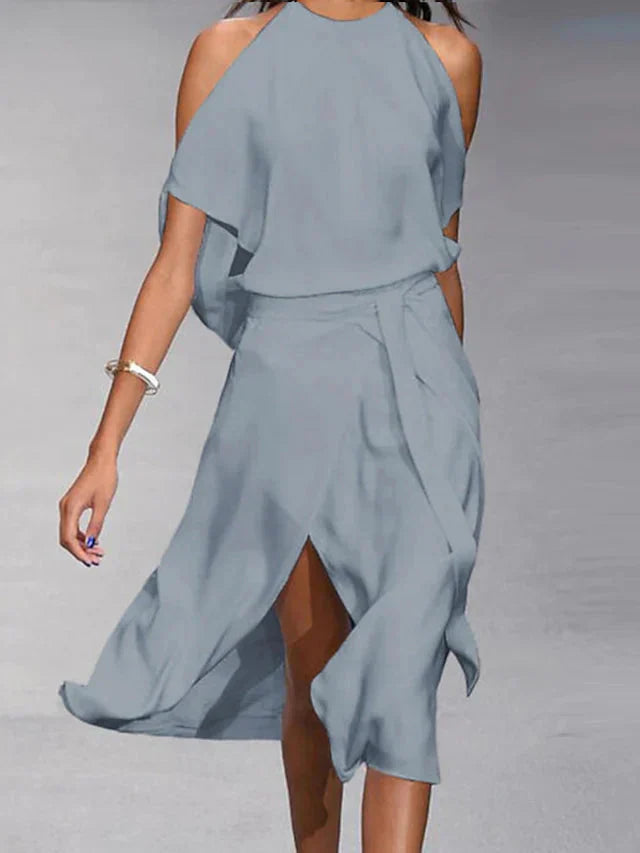 Women's Elegant Backless Summer Dress | Midi