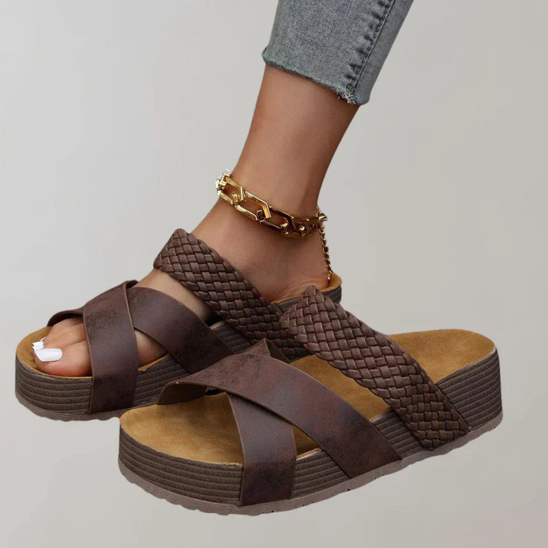 Erin's Elegance | Chic Orthopedic Platform Sandals for Women | Comfortable & Stylish