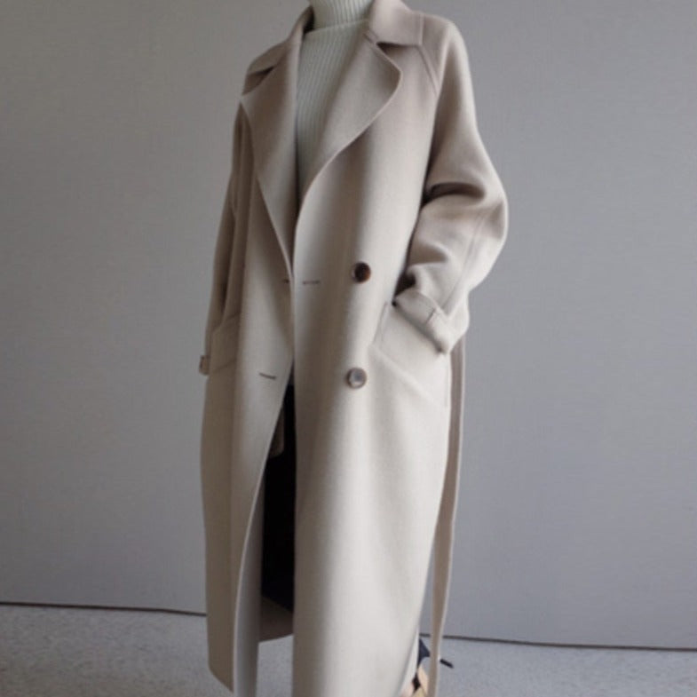 Elegant Women's Long Trench Coat | Warm, Stylish, Versatile Essential